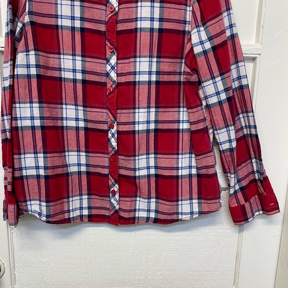 Faded glory women’s button down plaid shirt size Xl - Picture 4 of 7